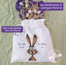 Beutel aus Stoff, Geschenkverpackung für Ostern, personalisiert