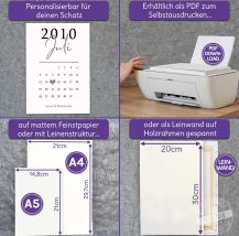 Print Kalender mit Personalisierung, Geschenk Partner