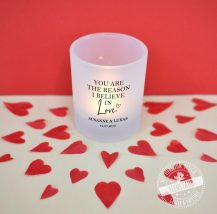 Glas Windlicht, personalisiertes Kerzenglas, Liebe Geschenk