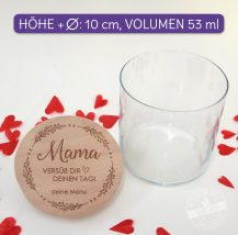 Mama Geschenk, Glas mit Holzdeckel, Bonbonglas, Keksdose
