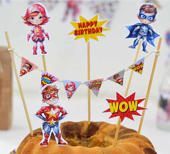 Superhelden Torte, Cake Topper Superheld