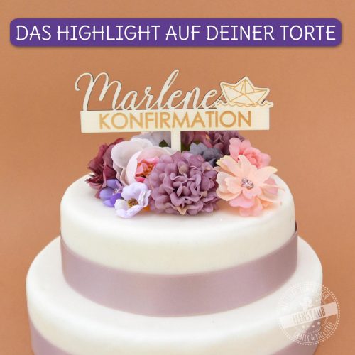 Kuchenstecker, Cake Topper Konfirmation Kommunion