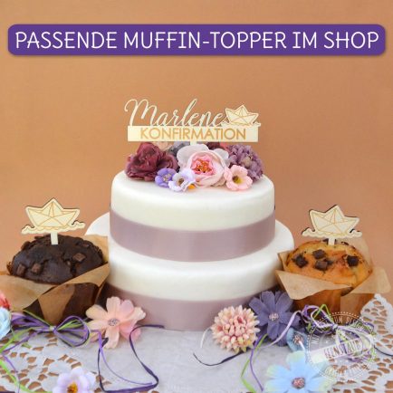 Cake topper personalisiert mit Namen und Anlass
