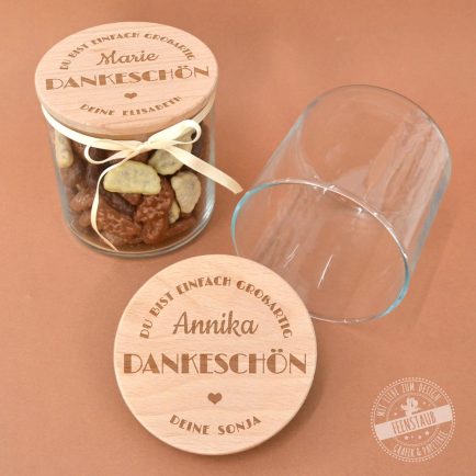 Vorratsglas Dankeschön, Geschenk Danke