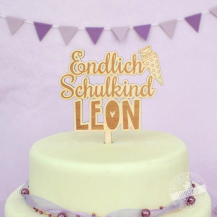 Cake topper Schulkind, personalisierte Torten deko