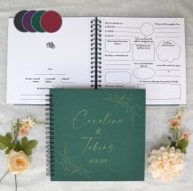 Gästebuch Hochzeit, Hochzeitsgeschenk personalisiert Ranken