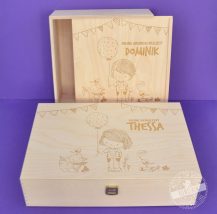 Geschenkbox Schulkind, personalisierte Holzkiste