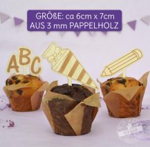 ABC Muffinstecker, Kuchenstecker Einschulung