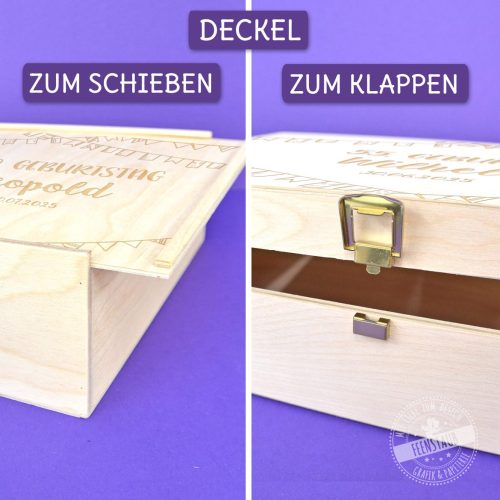 Geschenk Verpackung Geburtstag, personalisierte Box, Geldbox mit Namen