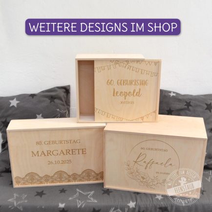 Geschenkbox Holz, personalisierte Holzbox Geburtstag