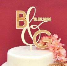 Monogramm Cake Topper Hochzeit individuell