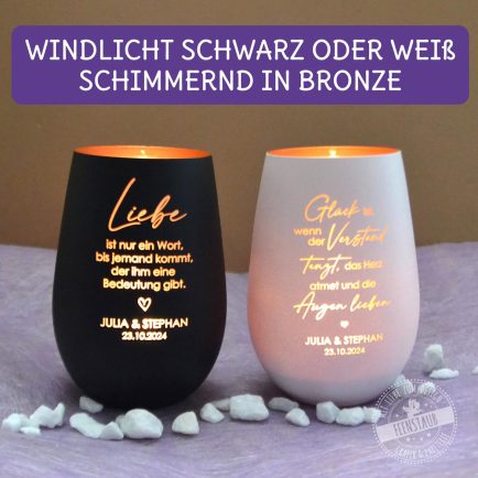 Windlichtglas mit Gravur, Familien Kerzenglas, Familiengeschenk, Miteinander