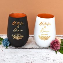 Personalisiertes Windlicht Glas Hochzeit, Kerzenglas mit Namen graviert, Hochzeitgeschenk