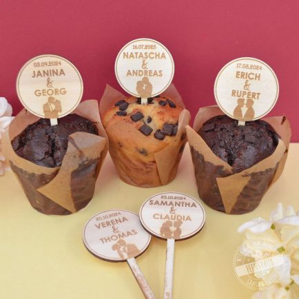 Muffin Stecker Hochzeit, Kuchenstecker Hochzeitspaare