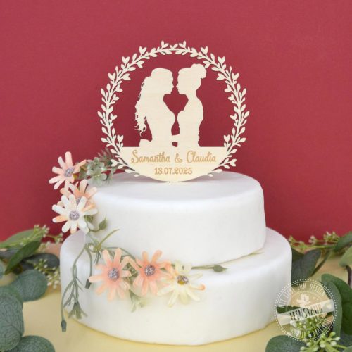 Tortenstecker Hochzeit Cake Topper Braut und Braut