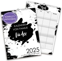 Wandkalender Ink, Personalisierter Kalender, Familienplaner