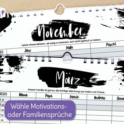 Kalender 2025 Familienplaner, WG-Planer, ink