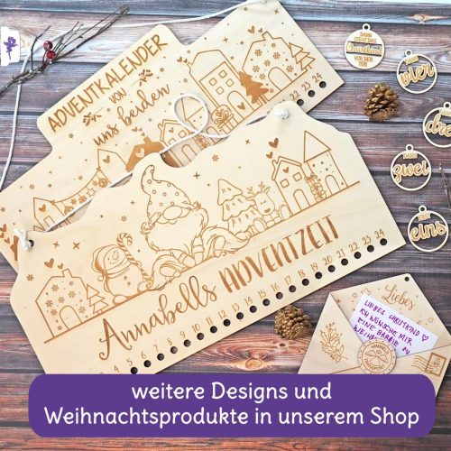 Weihnachtsprodukte, Adventkalender personalisiert, selber befüllbar