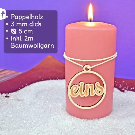 Adventkranz Holzzahlen