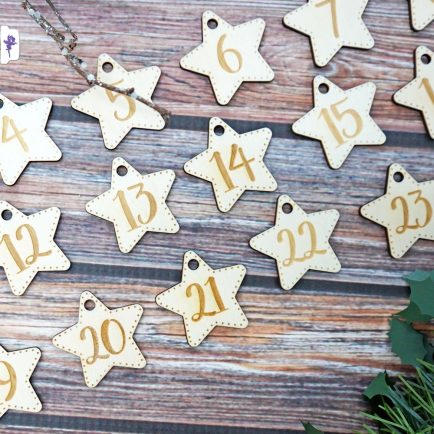 Sternanhänger 1-24 für Adventskalender