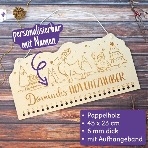 Individueller Adventkalender Rentier