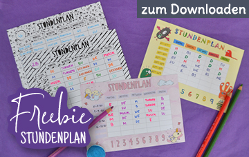 stundenplan gratis ausdrucken, freebie Schulanfang Grundschule, Einhorn