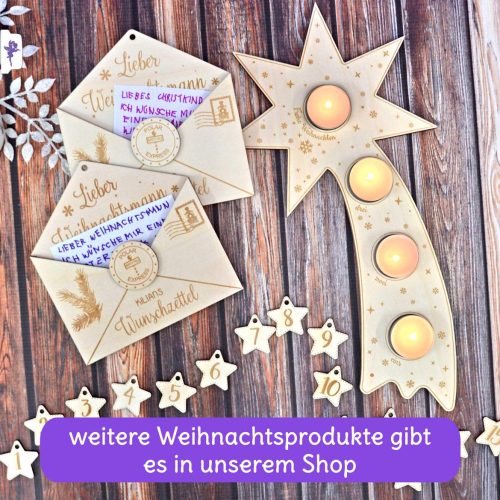 Deko Adventzeit, Adventskranz, Holzdeko Weihnachten